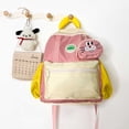thumbnail image 6 of FUZHIQ Color Block School Backpack with Cartoon Pendant for Ages 3rd 4th 5th 6th Grade Multi Pockets Bookbag Elementary Middle Back to School, 6 of 8