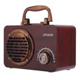 thumbnail image 2 of FT3001 Altavoz Bluetooth Vintage de madera portátil para exteriores caja de altavoz inteligente para ordenador grano de madera rojo, 2 of 8