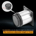 thumbnail image 4 of Qukaim Stainless Steel Cabinet Leg Stainless Steel Adjustable Home Kitchen Cabinets Table Shelf Feet Round Furniture Leg 50 * 60mm, 4 of 8