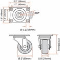 thumbnail image 2 of Caster Wheels Online Best Service, paquete de 24 unidades, 2 pulgadas, goma negra, 2 of 8