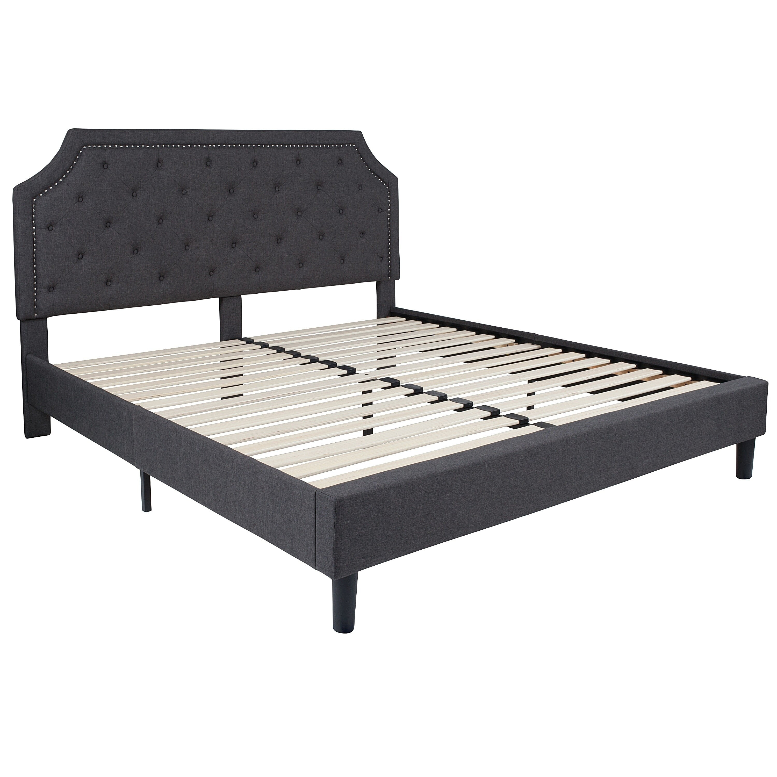 Bsd National Supplies Inc Reno King, King Size Bed With Tufted Headboard