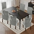 thumbnail image 6 of CJC Set of 4 Stretch Dining Chair Covers with Storage Bag, Removable Dining Room Chair Slipcover for Wedding Party Dining Room Home Decor (Gray), 6 of 12