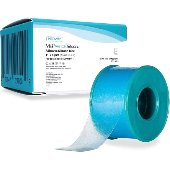 Soft Silicone Tape with Perforation for Easy Cut Size - 1" Width (1 Pack, 5 Yards)
