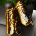 thumbnail image 5 of EOEMY Natural Tiger'S Eye Stone Carved Cicada Quartz Crystal Pendant Healing Gemstone, 5 of 9