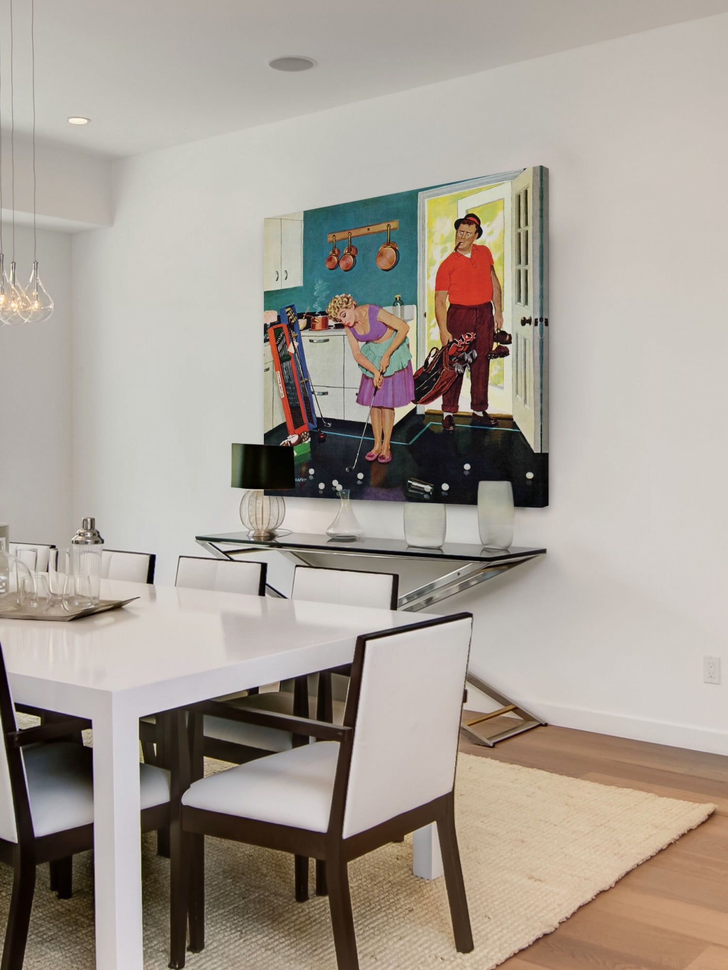 Marmont Hill Putting Around in the Kitchen by Richard Sargent Painting Print on Canvas