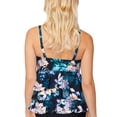 thumbnail image 3 of Island Escape Women's Tiered Tankini Top Swimsuit Black Size 10, 3 of 4