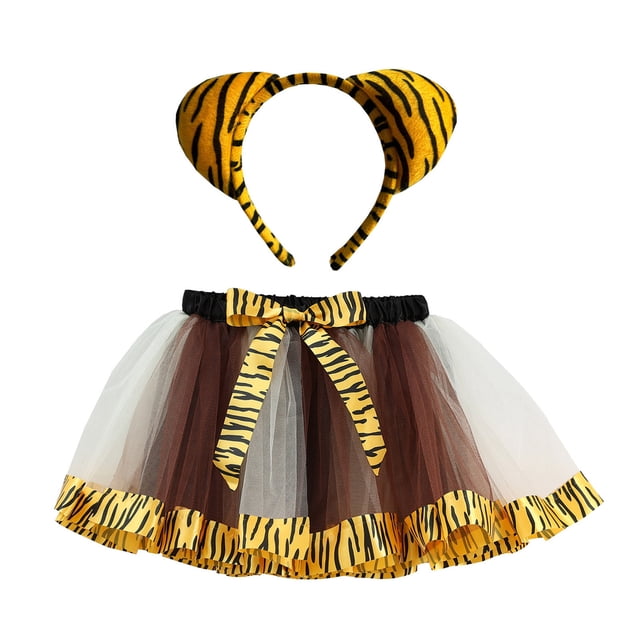 WEAIXIMIUNG Tutu Kids Girls Ballet Skirts Holiday Party Dance Skirt Hairband Set