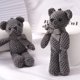thumbnail image 2 of Mini Oso De Peluche De 6,3 Pulgadas, Juguete De Peluche Corto De Oso Encantador Con Lazo Bonito, Muñeco De Oso De Empuje Decorativo Para Colgante De Adorno, Gris Muyoka Hogar, 2 of 7