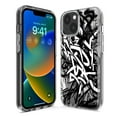 thumbnail image 3 of MUNDAZE Apple iPhone 14 Pro Shockproof Clear Hybrid Protective Phone Case Black White Urban Graffiti Cover, 3 of 5