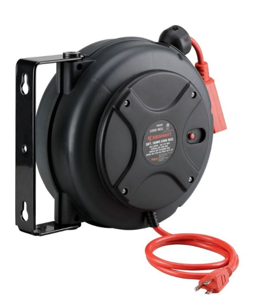 JobSmart 63283106 16 Gauge 30 ft. Retractable Cord Reel