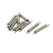 0.3mmx3mmx25mm 304 Stainless Steel Tension Springs Silver Tone 10Pcs