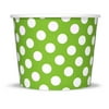 Frozen Dessert Supplies 16 oz Green Polka Dotty Ice Cream Cups - Comes In Many Colors & Sizes! Fast Shipping! 50 Count