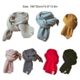 thumbnail image 4 of Guardurnaity Bufanda de mujer Color sólido hilo hombro cuello envolturas chal ropa decoración moda plegable portátil viaje al aire libre interior Ropa, zapatos y accesorios Miscelánea Gris oscuro Guardurnaity AP013073-05, 4 of 6