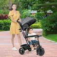 thumbnail image 2 of Costway 4-in-1 Multifunctional Tricycle, Gray, for Kids 9-60 Months, 55 lbs Weight Capacity, 2 of 10
