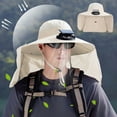 thumbnail image 1 of Breathable Solar Cooling Sun Hat - Wide Brim UV Protection Neck Cover with Fan, Rechargeable Design for Outdoor Activities, Adjustable Sizes, Sweat-Wicking Material, 1 of 6