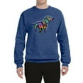 thumbnail image 2 of Wild Bobby, Colorful Dachshund Is My Spirit Animal Lover Unisex Crewneck Graphic Sweatshirt, Vintage Heather Blue, X-Large, 2 of 3