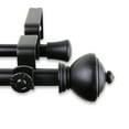 thumbnail image 2 of Central Design Products Steel 0.62" Modern Double Curtain Rod, Black, 2 of 3