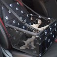 thumbnail image 4 of Funda para Asiento de Coche para Perros, Funda Frontal para Mascotas para Coches, Camiones Y SUV, Funda Impermeable Y Antideslizante para Asiento de P Impresión de negro Yinane Asiento elevador para el automóvil, 4 of 7