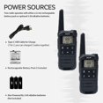 thumbnail image 4 of Walkie Talkie Joycall JF-22 de largo alcance recargable negro, 4 of 7
