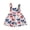 White, variant on Toddler Newborn 6M 12M 18M 24M 2T 3T 4T 5T 6T Girl 4th of July Overalls Star Bow/American Flag Camo Shorts Jumpsuit with Pockets for Summer Spring