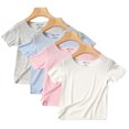thumbnail image 1 of KYAIGUO T-Shirts à Manches Courtes pour Garçons Filles 1-14T Col Rond Coton Bio T-Shirts Unis pour Tout-Petits, 1 of 9
