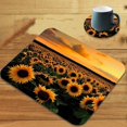thumbnail image 1 of Gaming Mouse Pad, Golden Sunflower Floral Customized Designs Non-Slip Rubber Base Gaming Mouse Pads and Coaster Set,, 1 of 5