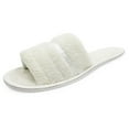 thumbnail image 3 of LAVRA Women's Terry Slippers Open Toe House Shoes Fuzzy Slip On Slides, 3 of 4