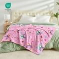 thumbnail image 3 of Pink Butterfly Kids Throw Blanket for Girls Teens Soft Fuzzy Flannel Bed Blanket for Women Adults Plush Colorful Flowers Blanket,50\u201dx60\u201d, 3 of 6