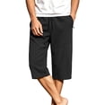 thumbnail image 6 of Taqqpue Mens Dry 3/4 Length Shorts Elastic Waist Zipper Pocket Hiking Pants For Outdoor Workout Casual Wear, 6 of 8