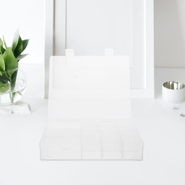 NUOLUX Organizador De Plástico Transparente Con Tapa Ideal Para Almacenar Joyería Y Suministros