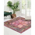thumbnail image 3 of Rugs.com Mangata Collection Rug – 7' 10 Square Pink Low Rug Perfect For Living Rooms, Kitchens, Entryways, 3 of 9