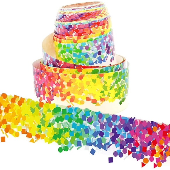 52.5 ft Bulletin Board Borders Confetti Border for Classroom Decoration