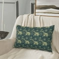 thumbnail image 2 of LNWH Rectangle Pillow Cover, Floral Mandala Green Pattern Cushion Covers Pillowcase for Couch Bedroom Sofa, 20"x30", 2 of 8