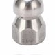 thumbnail image 3 of Stainless Steel High-Pressure Nozzle for Pipe Cleaning, 5000 PSI Dredging Jetter with Ball Head, 1 Front and 3 Rear Holes, G3/8in Connection, 3 of 5