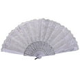 thumbnail image 1 of Lace Fan Hand Party Style Held Flower Wedding Chinese Dance Silk Folding Fans, 1 of 2