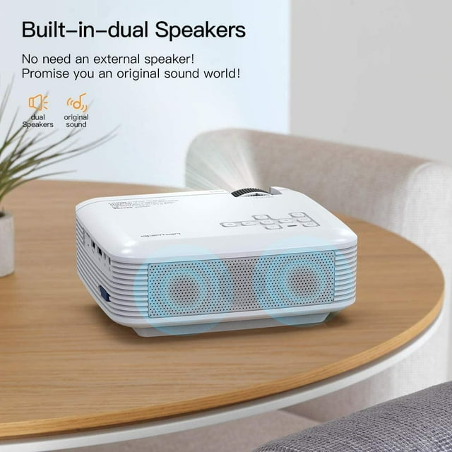Projector, APEMAN 4000 Lumen Mini Portable Projector, 1080P Supported 180" Display 50000 Hrs LED Video Projector