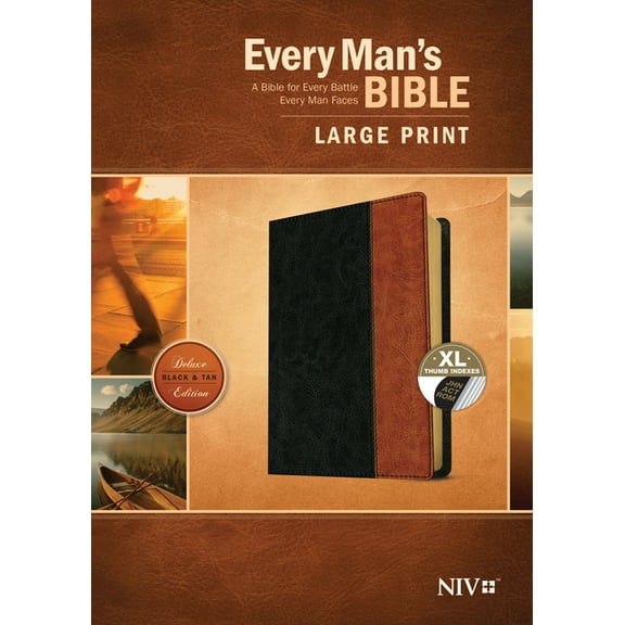 Every Man's Bible NIV, Large Print, Tutone, (Hardcover)