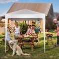 thumbnail image 5 of 6.5x6.5ft Pop Up Canopy Tent, Outdoor Tent Canopy Foldable Portable Canopies for Camping, Patio, Easy Up Gazebo Canopy with Carry Bag, White, 5 of 14