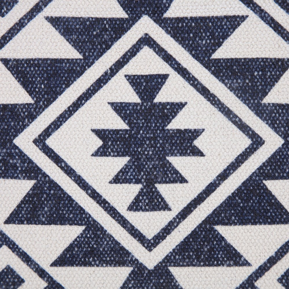 LR Home Gemma Southwestern Geometric Cotton Throw Pillows, Navy Blue, 20" x 20", Set of 2
