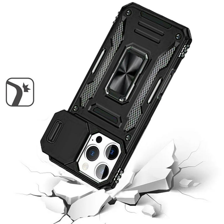 For Apple iPhone 12 / 12 Pro Hybrid Case with Rotation Ring Stand