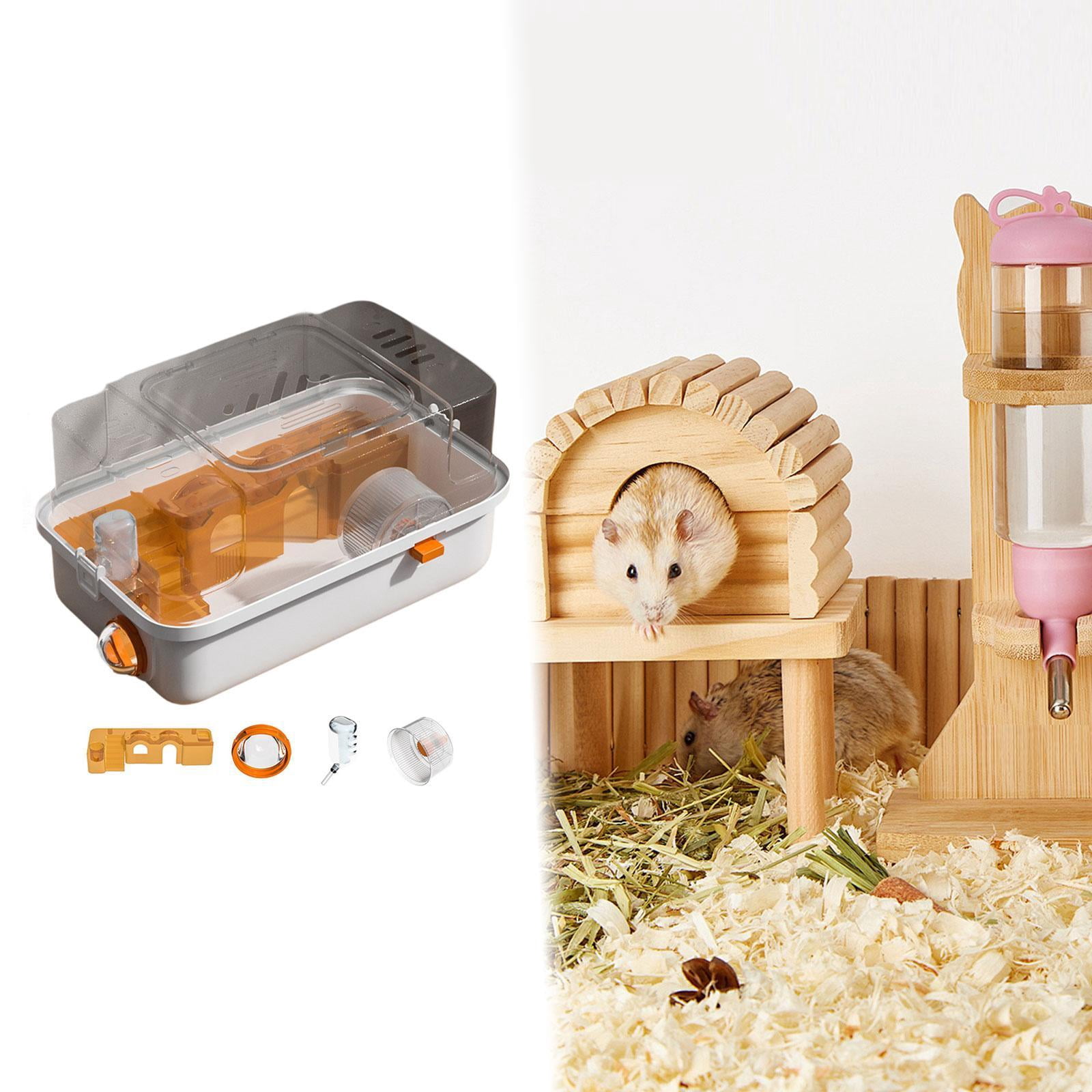 Serenable Hamster Cage 2 Layers of Multi -purpose with Apparent Surface Living Space of Small Animal Cages for Small Animals Mice Rat orange