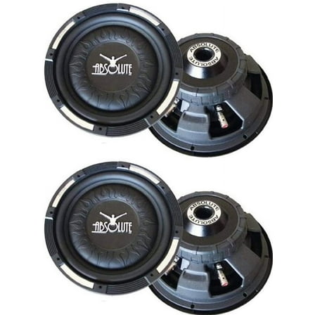 2 Absolute XS1000 Excursion Series 10" Flat Shallow Truck RV Car Audio Subwoofer Power Sub