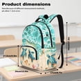 thumbnail image 7 of Xoenoiee Beach Turtle Starfish Seashell Heart Print 17 Inch Backpack for Girls Teens, Lightweight Large Capacity Bookbag School Bag Rucksack for Kindergarten Primary Middle School Students, 7 of 7