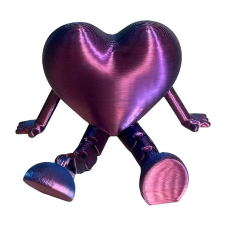 

3D Printed Shaped Desk Car 3D Printed Tiny Cute Heart Flexible and Posable Mini Heart Shaped Toy Articulated Heart Desk Toys Elegant Christmas Decorations Fancy Christmas Ornament Hippopotamus