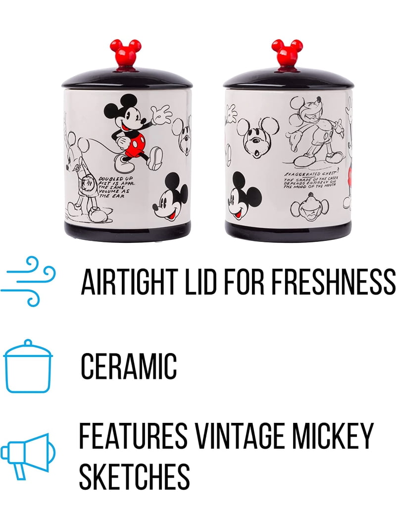 Disney's Vintage Mickey Mouse Sketches Large Ceramic Canister, BPA