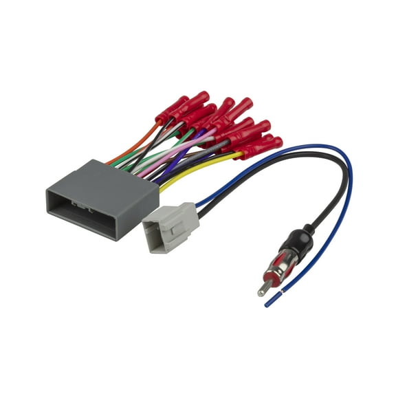 Scosche HA0AB Wiring Harness & Antenna Adapter Compatible w/ 2006-14 Non-Factory Amplified Honda