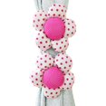 thumbnail image 5 of 1 Pair Window Curtain Tieback Clip Rose Flower Decor Rope Braided Drapery Tassels Buckle Decorative Hand-Knitted Cord Bandages, 5 of 5