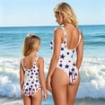 thumbnail image 5 of Grblisyd 4th of July Girls Swimsuit Star Striped One Piece Swimwear Crew Neck Bathing Suit 1-10Y, 5 of 6