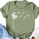 thumbnail image 4 of Puntoco Mujeres Casual Carta Impresión Mangas Cortas O-Cuello Camiseta Suelta Blusa tops Puntoco Puntoco-3293, 4 of 5