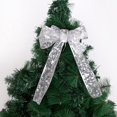 thumbnail image 2 of Christmas double gold ribbon, decorative Christmas tree pendant, silver ribbon, 2 of 5